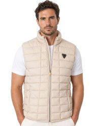 Geographical Norway Kamizelka pikowana "Vaipter" w kolorze beżowym rozmiar: XL. Brązowe kamizelki męskie Geographical Norway, xl. Za 154.95 zł.