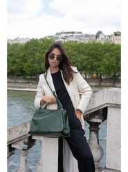 Maison héritage PARIS Skórzany shopper bag "Emerald" w kolorze ciemnozielonym - 42 x 28 x 22 cm rozmiar: onesize. Zielone shopper bag damskie maison héritage PARIS, bez wzorów, z materiału, przez ramię, bez dodatków. Za 479.76 zł.