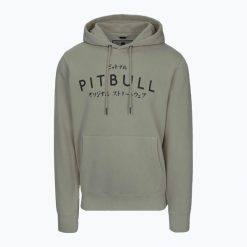 Bluza męska Pitbull Mt Fuji Hooded Sweatshirt. Szare bluzy sportowe męskie PITBULL, bez wzorów, z bawełny, sportowe, bez kołnierzyka, bez ramiączek. Za 199.99 zł.