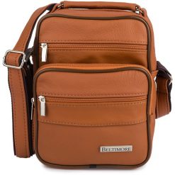 Męska Mała Torba Skórzana Przez Ramię Beltimore Camel G19. Brązowe torby męskie na ramię bez wzorów, ze skóry, przez ramię, duże. Za 139.99 zł.
