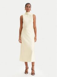 Patrizia Pepe Sukienka koktajlowa 8A1627/A269-Y478 Żółty Regular Fit. Żółte sukienki damskie Patrizia Pepe, bez wzorów, z syntetyku, wizytowe, bez kołnierzyka, bez ramiączek. Za 1,119.00 zł.