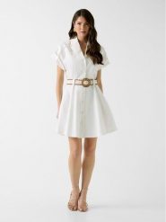 Marciano Guess Sukienka codzienna 182406 Beżowy Classic Fit. Brązowe sukienki damskie Marciano Guess, na co dzień, z aplikacjami, bez kołnierzyka, bez ramiączek, proste. Za 1,289.00 zł.