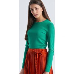 Gładki sweter - Zielony. Zielone swetry klasyczne damskie Cropp, l, bez wzorów, bez kołnierzyka. Za 79.99 zł.