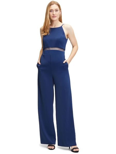 Vera Mont Kombinezon w kolorze niebieskim rozmiar: 42. Niebieskie kombinezony damskie Vera Mont, bez wzorów, bez kołnierzyka, bez ramiączek. Za 156.98 zł.