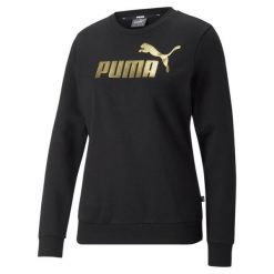Puma Bluza Ess+ Metallic Logo 84995601. Czarne bluzy bez kaptura damskie Puma, m. Za 224.00 zł.