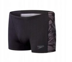 Spodenki kąpielówki męskie Speedo Hyper Boom. Czarne kąpielówki męskie Speedo, m, bez wzorów, z materiału, na fitness i siłownię. Za 145.91 zł.