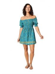 Ipanima Sukienka w kolorze niebiesko-pomarańczowym rozmiar: 34-40. Niebieskie sukienki damskie Ipanima, bez wzorów, bez kołnierzyka, bez ramiączek, mini. Za 78.99 zł.