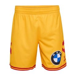 Spodenki Domowe US Orléans 2023/24. Żółte szorty damskie HUMMEL, bez wzorów, z materiału, sportowe. Za 286.00 zł.
