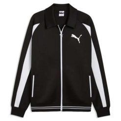 Bluza polarowa PUMA YELLOW RELAXED BIG CAT JACKET Czarny. Czarne bluzy bez kaptura męskie Puma, l, z polaru. Za 316.99 zł.