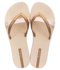 Japonki damskie Ipanema 81805AT158. Brązowe klapki damskie Ipanema, bez wzorów, z materiału, bez obcasa. Za 144.00 zł.