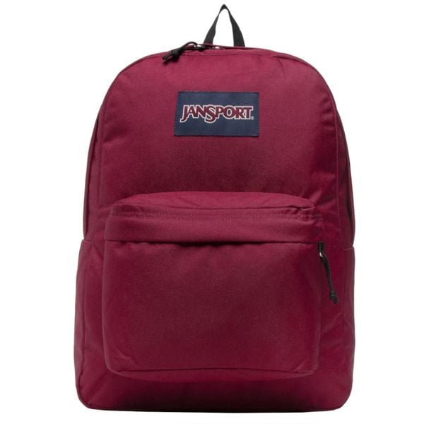 Plecak sportowo-turystyczny dla dorosłych Superbreak Backpack 26 L. Czerwone plecaki damskie JanSport, bez wzorów, sportowe. Za 139.99 zł.