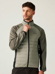 Regatta Kurtka hybrydowa "Clumber IV" w kolorze khaki rozmiar: M. Brązowe kurtki outdoor męskie Regatta, m, bez wzorów, z puchu, bez kaptura. Za 100.75 zł.