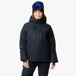 Kurtka narciarska Kobieta Swedemount Freeride Jacket wodoodporna. Czarne kurtki damskie SWEDEMOUNT, bez wzorów, bez kaptura, narciarskie. Za 899.99 zł.