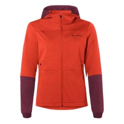 Damska kurtka z kapturem zapinana na zamek VAUDE Qimsa hooded softshell. Niebieskie kurtki damskie Vaude, bez wzorów, z materiału, z kapturem. Za 619.00 zł.