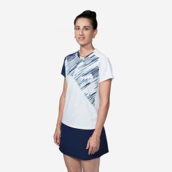 Koszulka do badmintona damska Perform 990. Białe bluzki damskie KUIKMA, xl, bez wzorów, z elastanu, bez kołnierzyka. Za 99.99 zł.