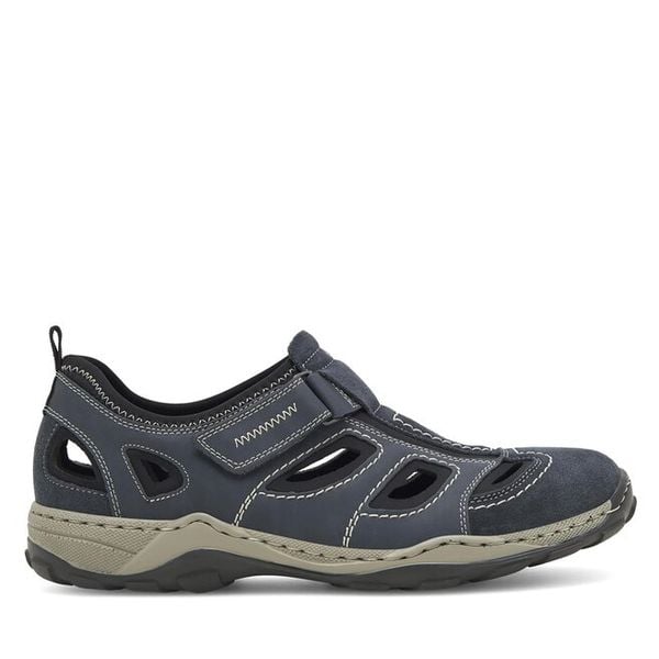 Sandały Rieker. Niebieskie sandały męskie Rieker, bez zapięcia. Za 359.99 zł.