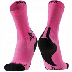 Skarpety unisex X-Socks RUN DISCOVER CREW FLUO PINK/X BLACK P140. Czerwone skarpetki męskie X-Socks, bez wzorów. Za 94.99 zł.