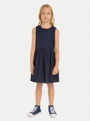 Tommy Hilfiger Sukienka letnia Anglaise KG0KG07931 M Granatowy Regular Fit. Niebieskie sukienki dziewczęce Tommy Hilfiger, na lato, bez wzorów, z bawełny, bez ramiączek. Za 309.99 zł.