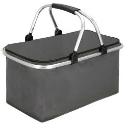 Kosz piknikowy, na kemping 30L torba termiczna na jedzenie kosz termiczny szary. Szare torebki klasyczne damskie SPRINGOS, bez wzorów, bez dodatków. Za 19.99 zł.