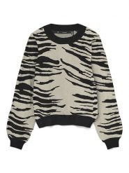 Vero Moda Sweter w kolorze beżowym rozmiar: XS. Brązowe swetry klasyczne damskie Vero Moda, xs, bez kołnierzyka. Za 83.03 zł.