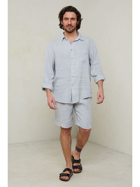 Lin Passion Koszula w kolorze szarym rozmiar: M/L. Szare koszule męskie Lin Passion, l, bez wzorów, z bawełny, bez kołnierzyka, bez ramiączek. Za 134.95 zł.