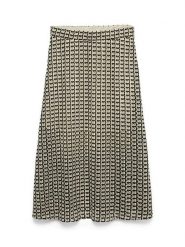 Vero Moda Spódnica w kolorze beżowo-czarnym rozmiar: S. Brązowe spódniczki damskie Vero Moda, s, bez wzorów, z podwyższonym stanem, midi. Za 114.95 zł.