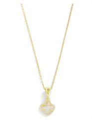 Miu Silver Pozłacany naszyjnik z zawieszką - dł. 42 cm rozmiar: onesize. Szare naszyjniki damskie Miu Silver, pozłacane. Za 69.99 zł.