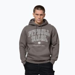 Bluza męska Pitbull So Cal Hooded. Szare bluzy z kapturem męskie PITBULL, m, z bawełny. Za 179.99 zł.