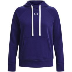 Bluza damska Under Armour Rival Fleece HB Hoodie. Niebieskie bluzy bez kaptura damskie Under Armour, m, bez wzorów, bez kaptura. Za 298.86 zł.