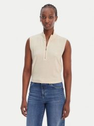 Liu Jo Sport Top TA6174 J3845 Écru Regular Fit. Topy damskie Liu Jo Sport, xs, bez wzorów, z wiskozy, bez ramiączek. Za 299.99 zł.