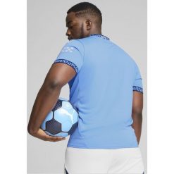 Męska koszulka domowa Manchester City 24/25 PUMA Team Light Blue Marine. Niebieskie t-shirty sportowe męskie Puma, m, bez ramiączek, do piłki nożnej. W wyprzedaży za 275.50 zł.