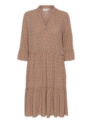 SAINT TROPEZ Sukienka w kolorze jasnobrązowym rozmiar: XL. Brązowe sukienki damskie Saint Tropez, na co dzień, s, bez wzorów, z wiskozy, klasyczne, bez kołnierzyka, bez ramiączek, midi, proste. Za 114.98 zł.