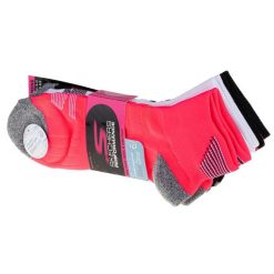 Skechers 3pk Womens 1/2 Terry QTR Crew, damskie skarpetki wielokolorowe. Skarpetki damskie Skechers, bez wzorów, z nylonu. Za 85.90 zł.