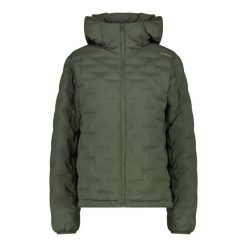 Damska kurtka z kapturem CMP. Zielone kurtki narciarskie i snowboardowe damskie CMP, bez wzorów, z puchu, z kapturem, narciarskie. W wyprzedaży za 623.00 zł.