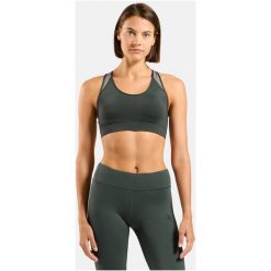 Biustonosz Odlo Sport bra MEDIUM SUPPORT. Niebieskie biustonosze sportowe damskie Odlo, bez wzorów, z dżerseju. Za 199.99 zł.