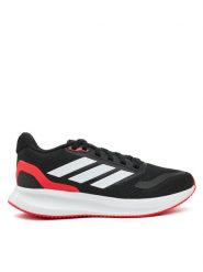 Adidas Sneakersy Runfalcon 5 Shoes Kids JP5142 Czarny. Czarne buty sportowe dziewczęce Adidas, bez wzorów, z materiału, bez zapięcia. Za 159.99 zł.