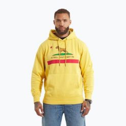 Bluza męska Pitbull California Flag Hooded Sweatshirt. Żółte bluzy z kapturem męskie PITBULL, m, z bawełny. Za 199.99 zł.