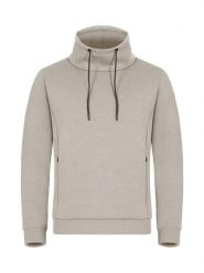 Clique Hobart bluza męska z kołnierzem ze skóry air-layer - Stone. Brązowe bluzy bez kaptura męskie CLIQUE, m, z elastanu. Za 201.82 zł.