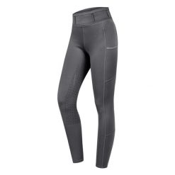 Damskie legginsy jeździeckie z pełną przyczepnością ELT Ella Glam. Szare legginsy damskie ELT, bez wzorów, z dzianiny. Za 310.50 zł.