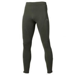 Legginsy Mizuno Active Warmalite. Zielone spodnie sportowe męskie Mizuno, z materiału. Za 275.00 zł.