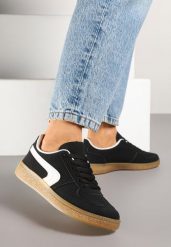 Czarne Casualowe Sneakersy Typu Kultowe Tenisówki Ablerri. Czarne trampki i tenisówki damskie Renee, bez wzorów. Za 79.99 zł.