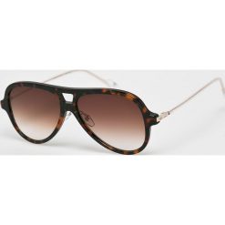 Adidas Originals - Okulary AOK001. Brązowe okulary przeciwsłoneczne męskie adidas Originals, z materiału. W wyprzedaży za 179.90 zł.