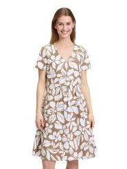 Vera Mont Sukienka w kolorze biało-beżowym rozmiar: 48. Białe sukienki damskie Vera Mont, bez wzorów, bez kołnierzyka, bez ramiączek, mini. Za 173.99 zł.