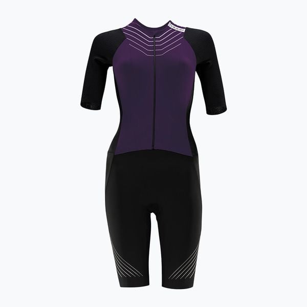 Kombinezon rowerowy damski HUUB Pinnacle Tri Suit W. Czarne kombinezony damskie Huub, bez wzorów, sportowe, bez kołnierzyka, bez ramiączek. Za 869.99 zł.