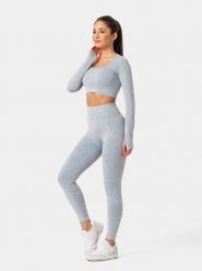 Carpatree Legginsy sportowe "Yasmine" w kolorze szarym rozmiar: M. Niebieskie legginsy damskie Carpatree, m, bez wzorów, z materiału, z podwyższonym stanem, outdoorowe. Za 137.10 zł.