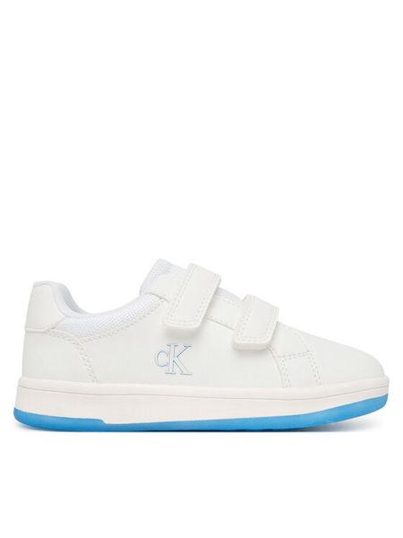 Calvin Klein Sneakersy Low Cut Velcro V1X9-83279-0040 S Biały. Białe buty sportowe chłopięce CALVIN KLEIN, ze skóry, bez zapięcia. Za 286.99 zł.