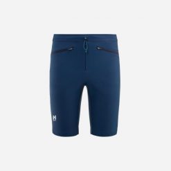 Spodenki turystyczne męskie Millet Fusion XCS Short M active Fit. Niebieskie szorty męskie Millet, bez kołnierzyka. Za 319.00 zł.
