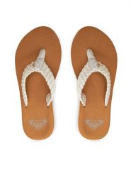 Roxy Japonki ARJL101166 Écru. Klapki damskie Roxy, bez wzorów, z materiału, bez obcasa. Za 99.99 zł.