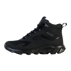 Buty do chodzenia męskie Ecco Mx Mid Gtx. Czarne buty trekkingowe męskie ECCO, z materiału, bez zapięcia, trekkingowe. Za 822.00 zł.