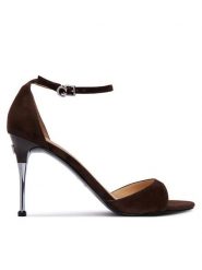Guess Szpilki FLTSEE SUE03 Brązowy. Brązowe szpilki Guess, z aplikacjami, ze skóry, bez obcasa. Za 674.99 zł.